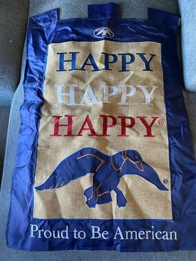 Duck Commanders Happy Happy Happy Proud to Be American Flag Banner